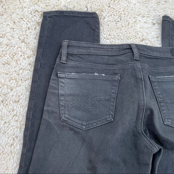 AG Adriano Goldschmied Premiere Skinny Straight Distressed Rip Whiskering Jeans - Picture 10 of 16